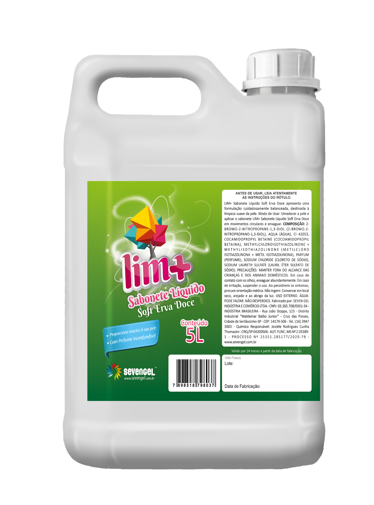 LIM + SABONETE LIQUIDO SOFT ERVA DOCE 5L