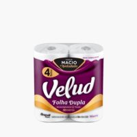 PAPEL HIGIENICO VELUD C/4 30MT FOLHA DUPLA NEUTRO